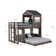 Twin over Full Campsite Loft in Rustic Dark Grey