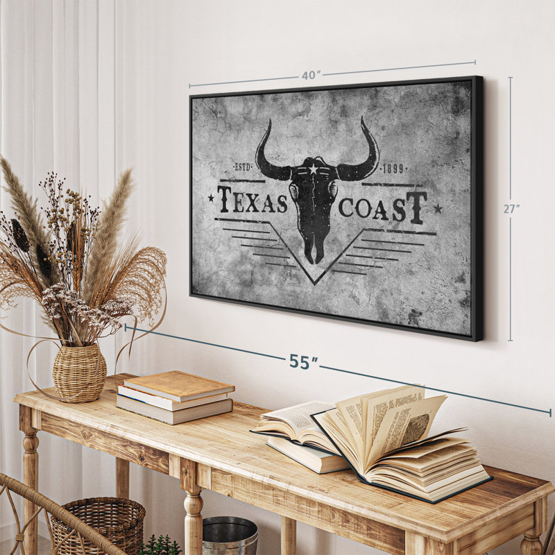 " Texas Coast Typography Canvas Print ", 27" H x 40" W