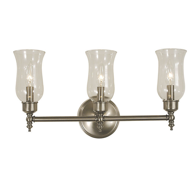 Lampe murale bougie 3 lumières Landaverde, Argent poli