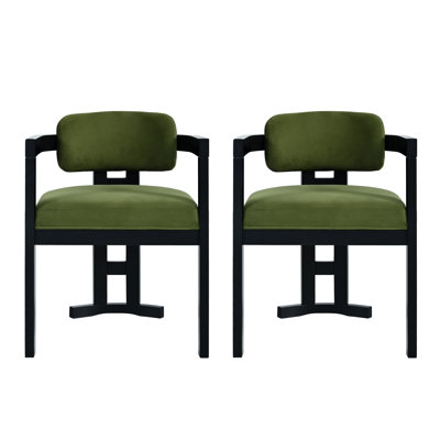 Indoor Upholstered Wood Dining Chair Set of 2, Durable and Comfortable with Elegant Finish