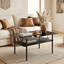Table basse avec plateau en verre trempé-754428026