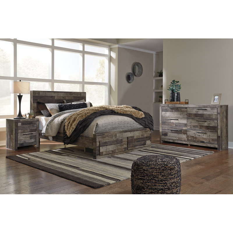 Derekson Panel Storage Bed, Dresser and Nightstand, Queen