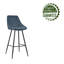 Upholstered Counter Stool with Metal Frame-748741095