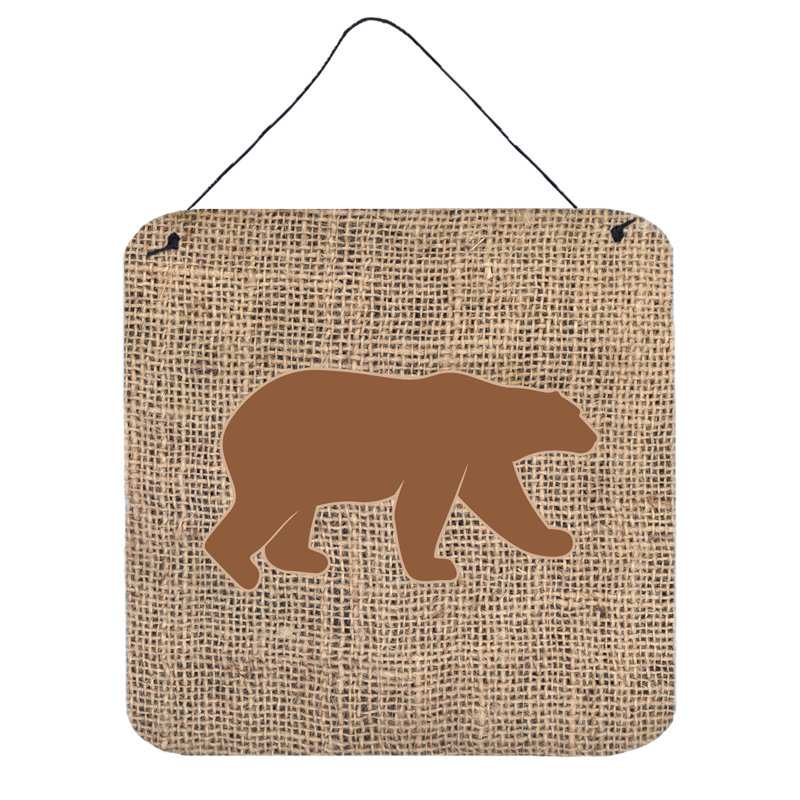 « bear », impression sur plaque brune