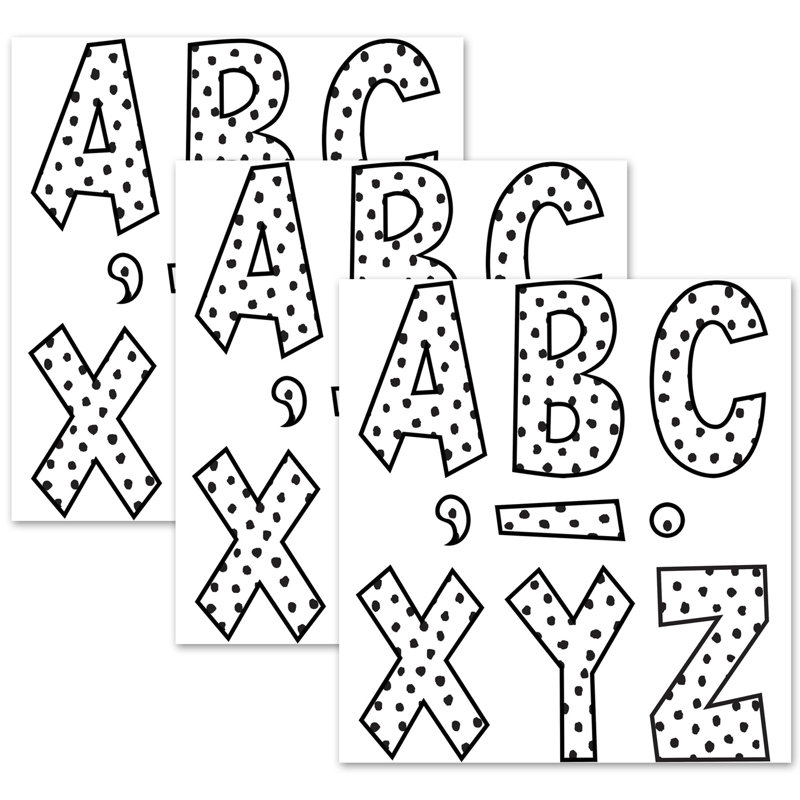«Painted Dots», lettres amusantes
