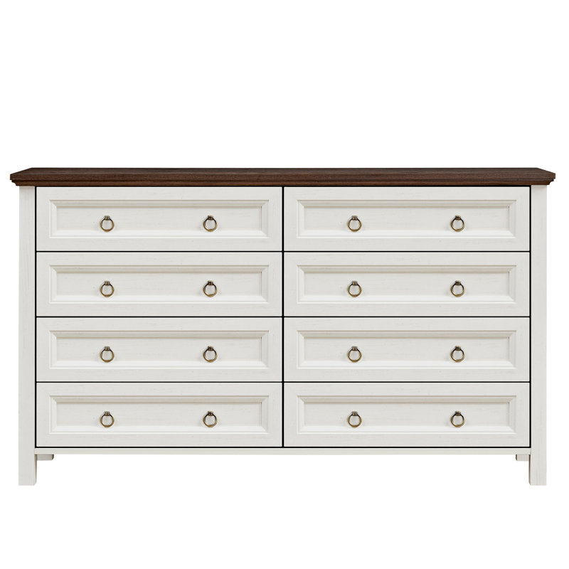 Commodes à 8 tiroirs Farmhouse pour chambre à coucher, commode haute, organisateur de commode pour chambre à coucher, salon, couloir