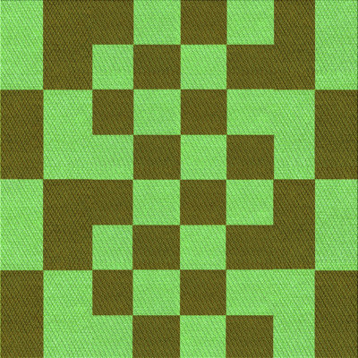 Tapis géométrique en laine vert