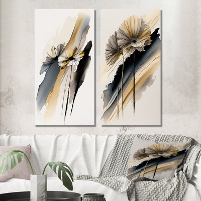 " Multicolor Gerbera Hyperrealistic Flowers V " 2 - Pieces