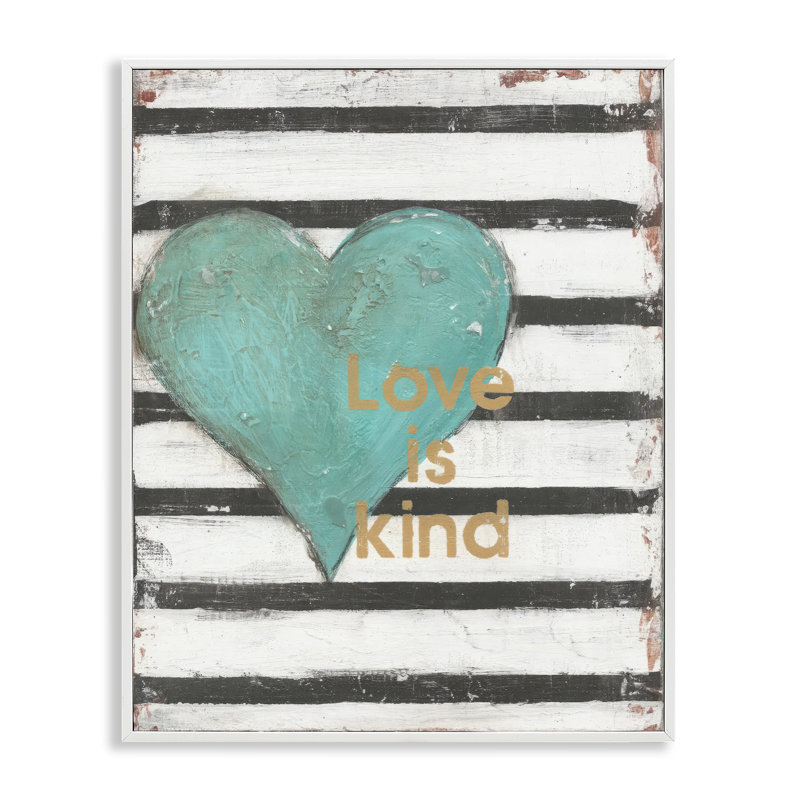 «Love Is Kind on Stripes», estampe numérique, design par Cassandra Cushman, H 20 po x l 16 po