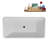 63" Streamline Soaking Freestanding Tub and Tray With Internal Drain-112235229