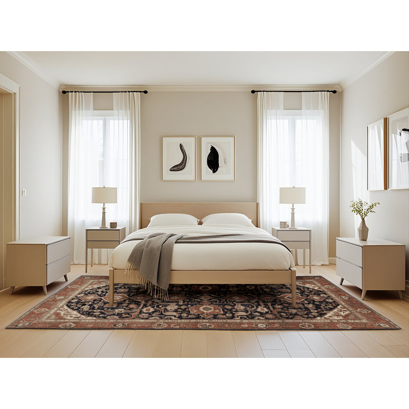 Tapis brun lavable à la machine, Rectangle de 5 pi x 8 pi