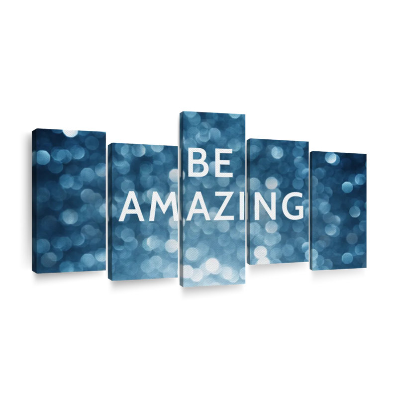 «Be Amazing Motivational Typographie», reproduction sur toile, H 24 po x l 49 po x 1,25 po