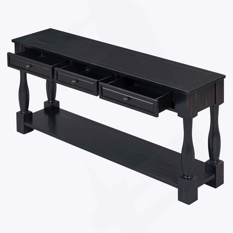 Console Console avec tiroirs et tablette pour entrée, couloir, Espresso