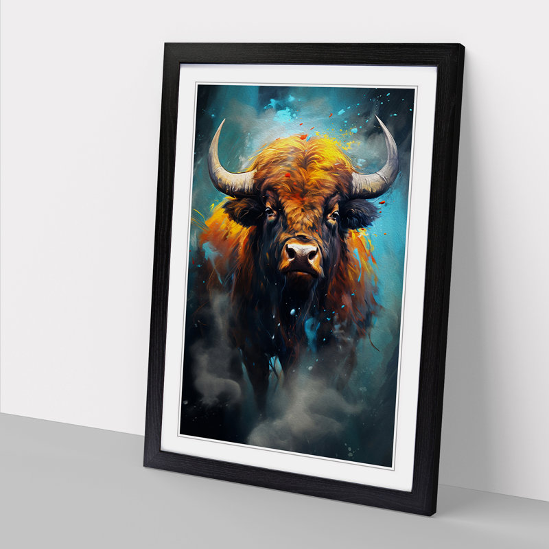 Buffalo Digital - Single Picture Frame Print on Wood, Black Framed, 34cm H x 25cm W x 2cm D