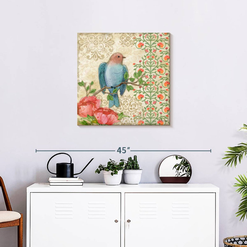 Brampt Blossoming Birds III, 24" H x 24" W