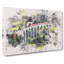 Steam Train In Scotland Abstract Watercolour - Wrapped Canvas Print-56660836