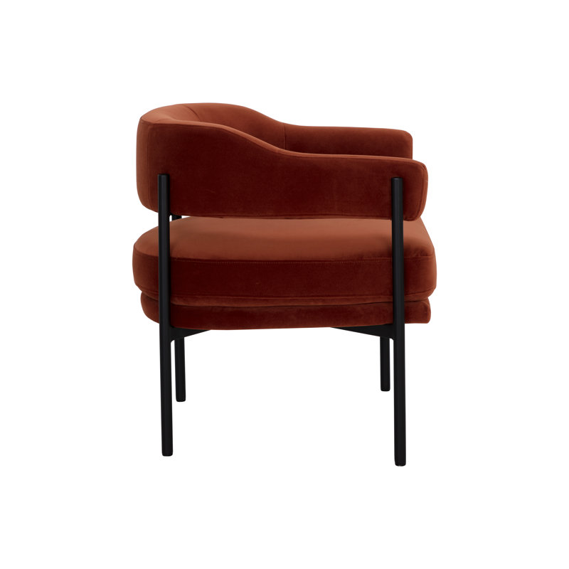 Lounge Chair, Orange Polyester