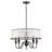 5 - Light Steel Dimmable Drum Chandelier