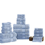 Modern Threads - Spun Loft 18-Piece 100% Combed Cotton Towel Set - Bath Towels, Hand Towels, & Washcloths - Super Absorbent & Quick Dry - 600 GSM - Soft & Plush