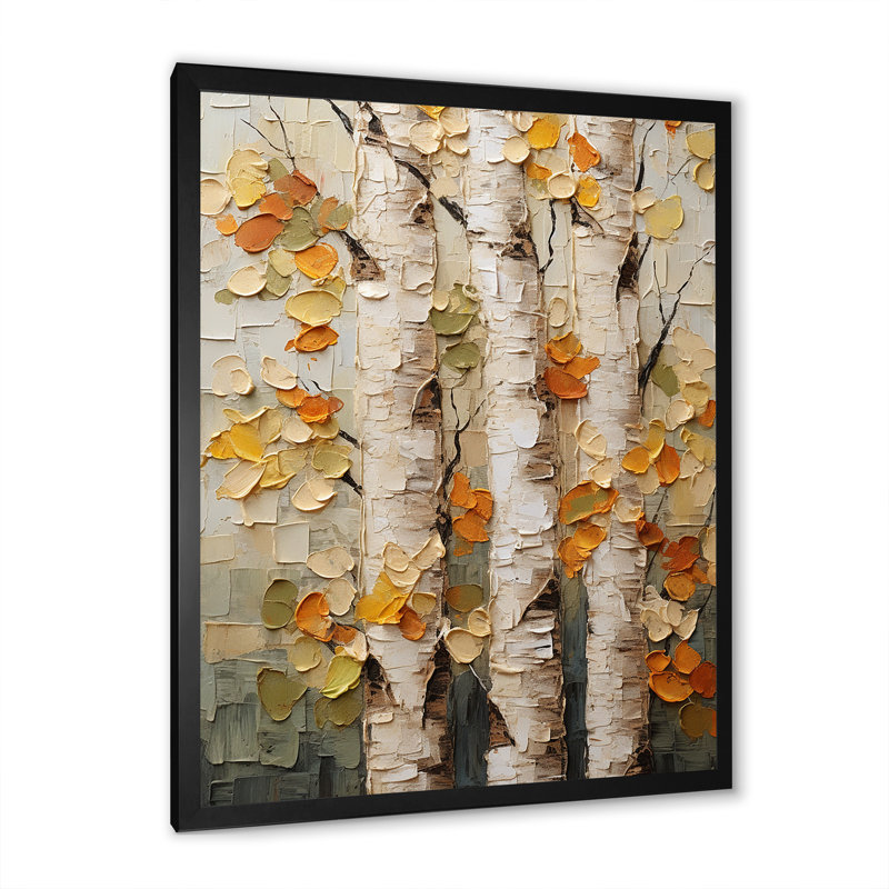 Arbre de minimalisme américain Basswood I - arbre, art mural, H 20 po x l 12 po x P 1 po, Cadre simple noir