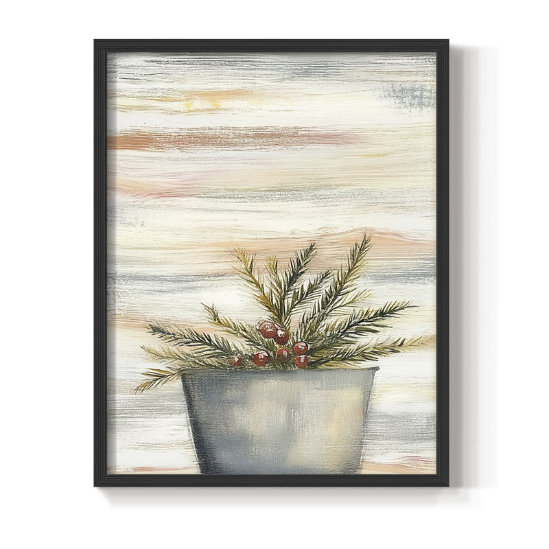 «Christmas Holiday Art DCCXL», reproduction d'art encadrée - bois massif, Noir, noir, noir, noir, H 21 po x l 17 po