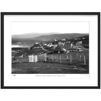 Borth, View From Cliff Walk 1936 by Francis Frith - Single Picture Frame Print