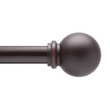 Wayfair Basics Ball End Single Curtain Rod, 28-48" or 48-86" Adjustable Length, 5/8" Dia. Steel