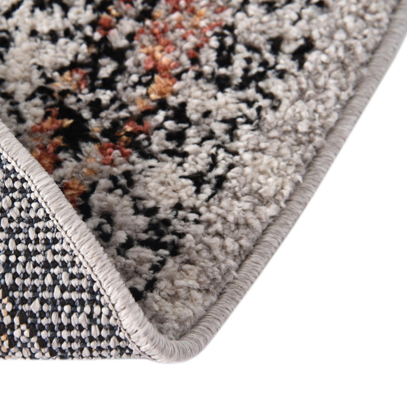 Tapis gris Albia, Rond 5 pi 3 po
