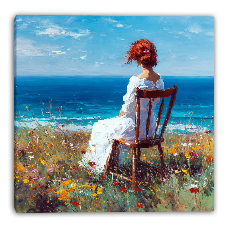 «Coastal Chair Daydream», art mural sur toile tendue, L 20 po x H 20 po x P 1,5 po