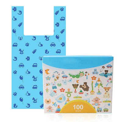 Backpack 100 Bags Printed Thickened Small Sized Pet Waste Bags For Outdoor Use
