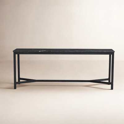 Kalia Console Table-Charcoal Marble
