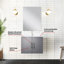 Meuble-lavabo simple gris foncé avec comptoir en marbre 18 po Miroir et robinet - pour gratter les taches pendant des années de l 24 po x P 19 po