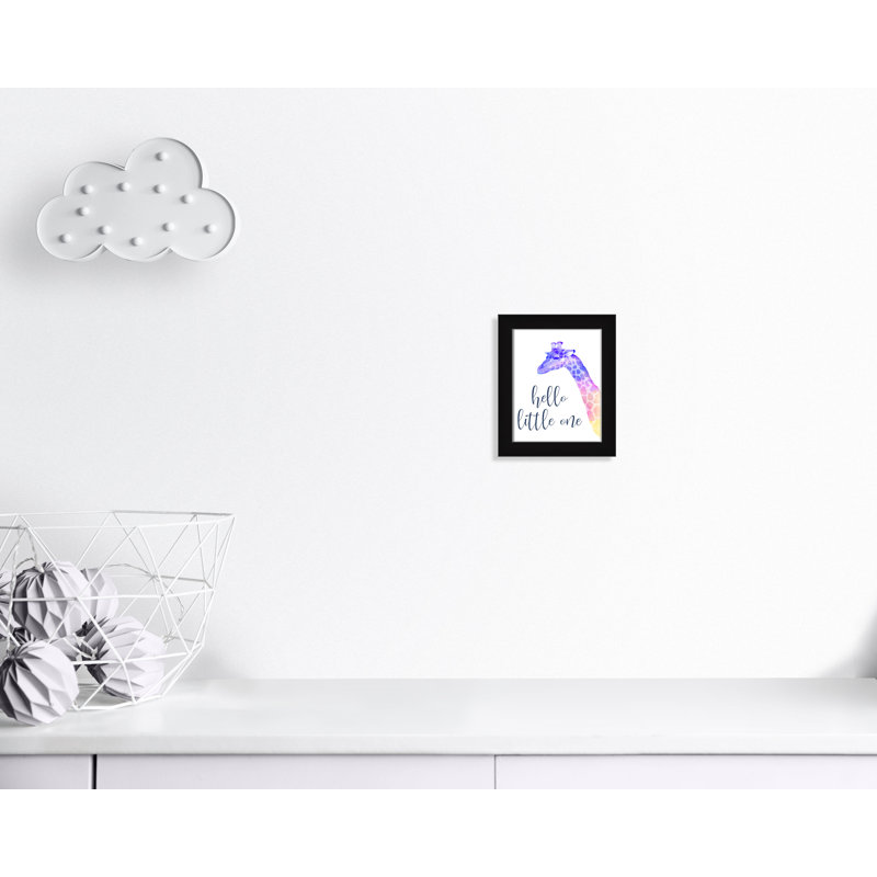 Hello Little One, art encadré, H 12 po x l 10 po x P 0,63 po, Cadre noir