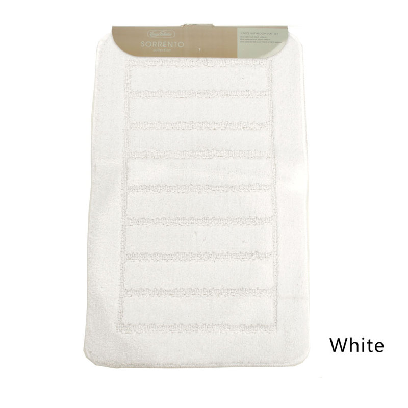 Abibatu Non-Slip Bath Rug, White