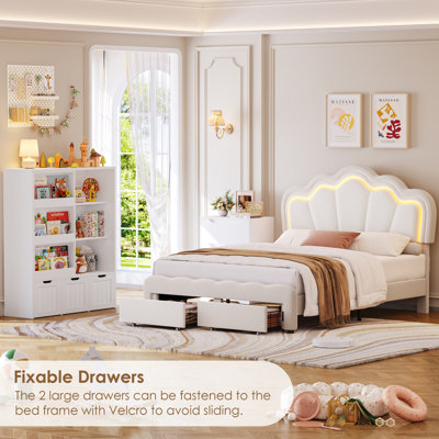 Wood Platform 2 Piece Bedroom Set