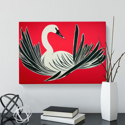 Artsy Swan - Wrapped Canvas Painting