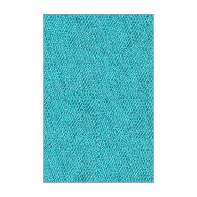 Tapis bleu ciel à motif, Rectangle 3 pi x 5 pi