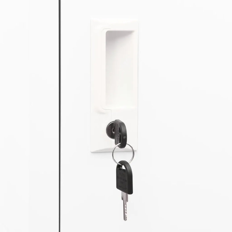 Wojtowicz Metal 1 - Tier 38cm Gym Locker with Key, White