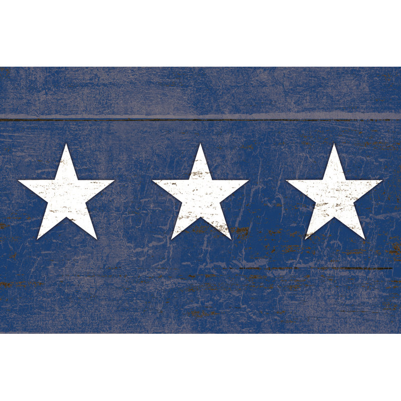 Patriotic Stars - Wrapped Canvas Print, 30cm H x 46cm W x 3.8cm D