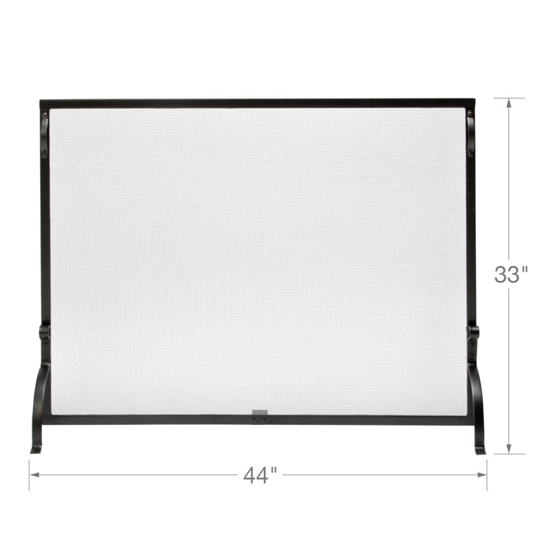 Pare-étincelles en acier à panneau simple Accardi, H 33 po x l 44 po x P 8 po