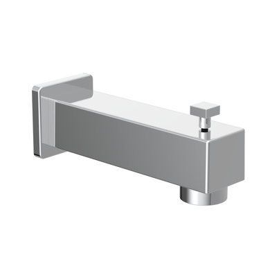 Bec de baignoire carré Sebastiano en chrome poli