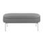 Banc de rangement Chloe en métal chromé et similicuir gris par Lumisource