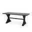 Table de salle à manger d'extérieur, noir mat antique