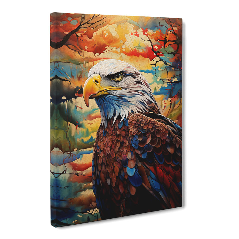 Eagle Expressionism - Wrapped Canvas, 50cm H x 35cm W x 3cm D