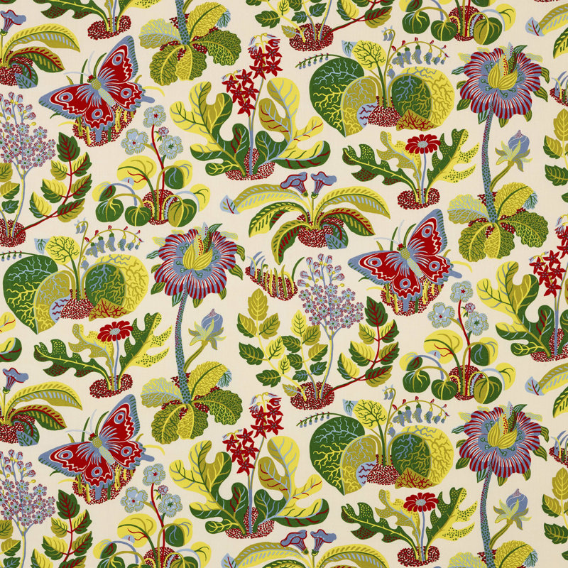 Tissu papillon exotique, Citron