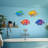Metal Sea Fish Wall Art Decorations Set Of 4