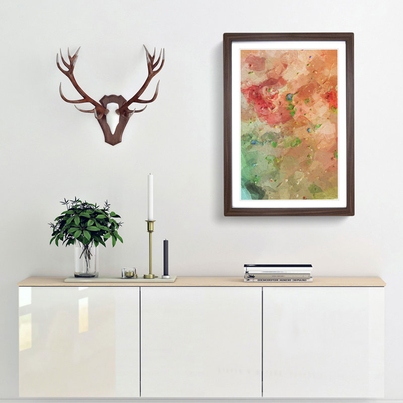 Motion in Abstract - Picture Frame Graphic Art Print, 36cm H x 27cm W x 2cm D, Walnut Framed