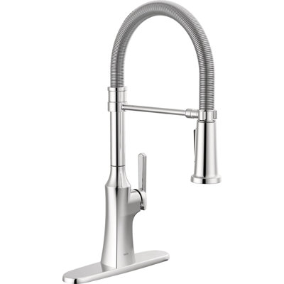 Robinet de cuisine professionnel de style professionnel avec douchette rétractable Ermelo