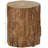Tree Stump Stool, Decorative Side Table With Round Tabletop, Concrete End Table With Wood Grain Finish