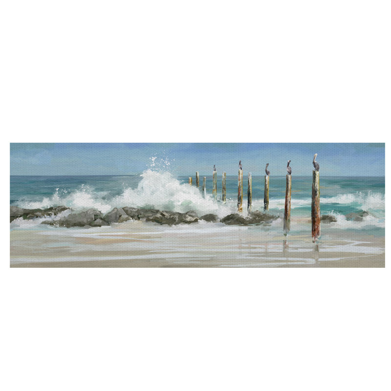 «Perché par la mer», reproduction d'art sur toile sans cadre, H 12 po x l 36 po x P 1,5 po